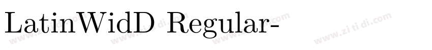 LatinWidD Regular字体转换
